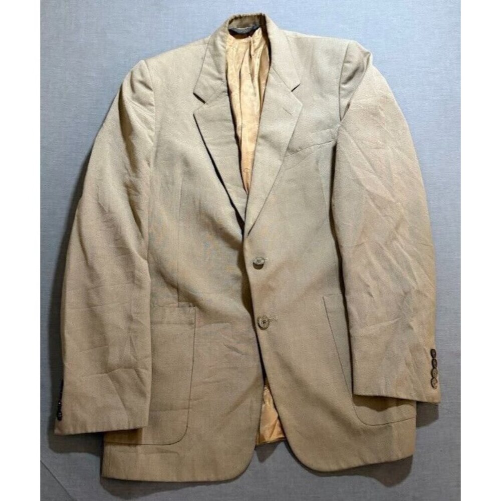 Vintage Christian Dior Monsieur Jacket Adult 40‎ Button Beige Blazer Mens.